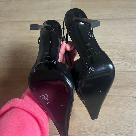 Saint Laurent JEANNE SLINGBACK PUMPS IN SMOOTH LEATHER - Picture 6 of 13